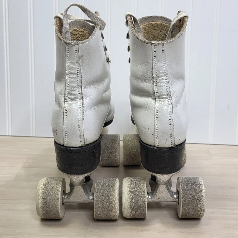 Riedell 120 Sure Grip Super X Roller Rink‎ Skates White Size 6 B